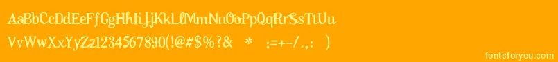 Oktoberfest Font – Yellow Fonts on Orange Background