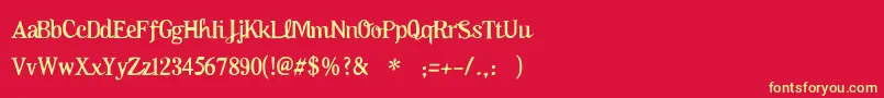 Oktoberfest Font – Yellow Fonts on Red Background