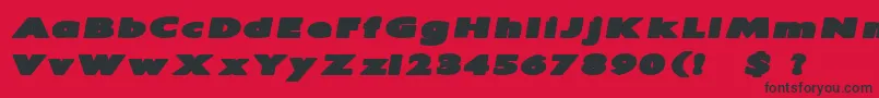 IrtuskBoldItalic Font – Black Fonts on Red Background