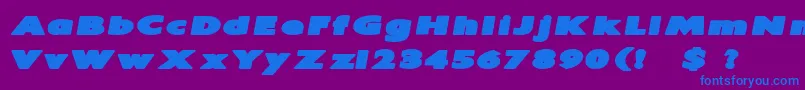 Шрифт IrtuskBoldItalic – синие шрифты на фиолетовом фоне