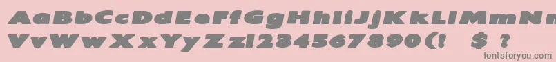 Шрифт IrtuskBoldItalic – серые шрифты на розовом фоне