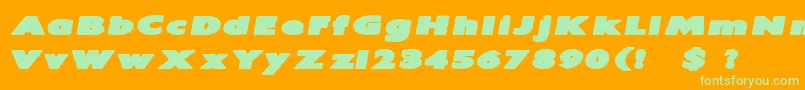 IrtuskBoldItalic Font – Green Fonts on Orange Background