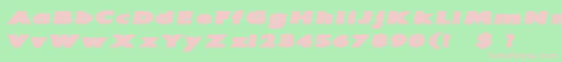 IrtuskBoldItalic Font – Pink Fonts on Green Background