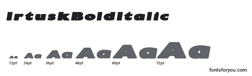 IrtuskBoldItalic Font Sizes
