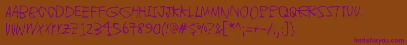 ChildrenOfTheRevolution Font – Purple Fonts on Brown Background