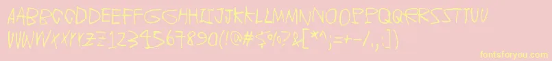ChildrenOfTheRevolution Font – Yellow Fonts on Pink Background