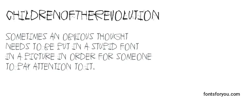 Review of the ChildrenOfTheRevolution Font