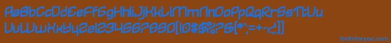 Czcionka Reflecques – niebieskie czcionki na brązowym tle
