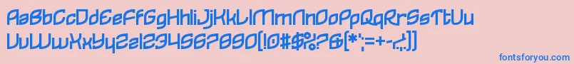 Reflecques Font – Blue Fonts on Pink Background