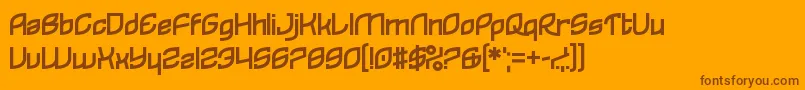 Reflecques Font – Brown Fonts on Orange Background