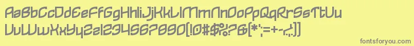 Reflecques Font – Gray Fonts on Yellow Background