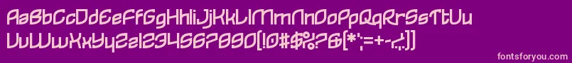 Reflecques Font – Pink Fonts on Purple Background
