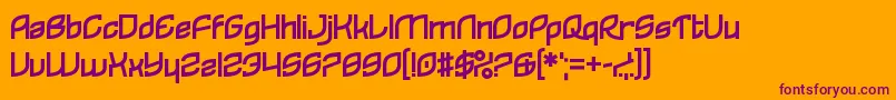 Reflecques Font – Purple Fonts on Orange Background