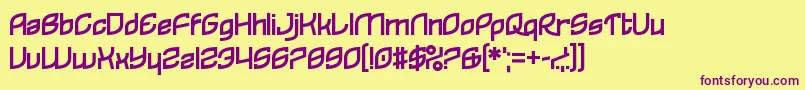 Reflecques Font – Purple Fonts on Yellow Background