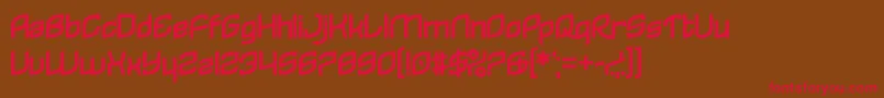 Reflecques Font – Red Fonts on Brown Background