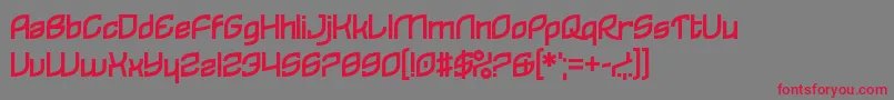 フォントReflecques – 赤い文字の灰色の背景