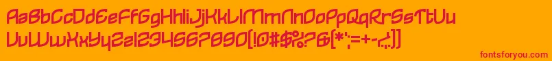 Reflecques Font – Red Fonts on Orange Background