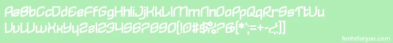 Reflecques Font – White Fonts on Green Background