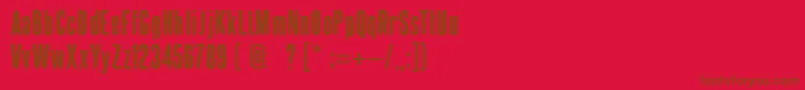 SaridonaPersonalUse-Schriftart – Braune Schriften auf rotem Hintergrund