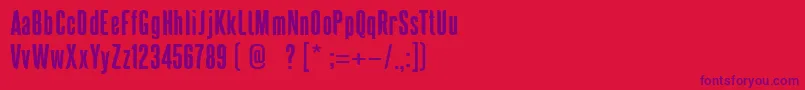 SaridonaPersonalUse Font – Purple Fonts on Red Background