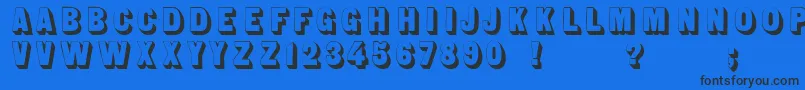 Sansserifshaded Font – Black Fonts on Blue Background