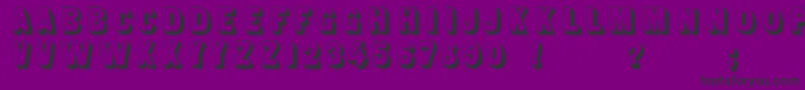 Sansserifshaded Font – Black Fonts on Purple Background