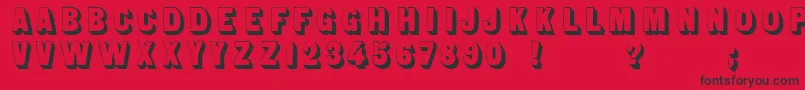 Sansserifshaded Font – Black Fonts on Red Background