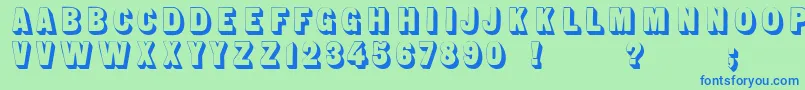 Sansserifshaded Font – Blue Fonts on Green Background