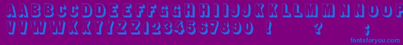 Sansserifshaded Font – Blue Fonts on Purple Background