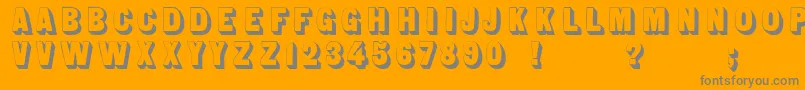 Sansserifshaded-Schriftart – Graue Schriften auf orangefarbenem Hintergrund