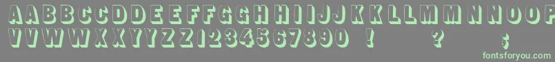 Sansserifshaded Font – Green Fonts on Gray Background