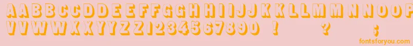 Sansserifshaded Font – Orange Fonts on Pink Background