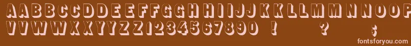 More about Sansserifshaded Font Sansserifshaded Font – Pink Fonts on Brown Background