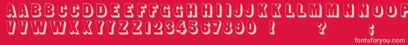 Sansserifshaded Font – Pink Fonts on Red Background
