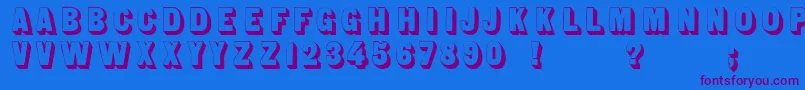 Sansserifshaded Font – Purple Fonts on Blue Background