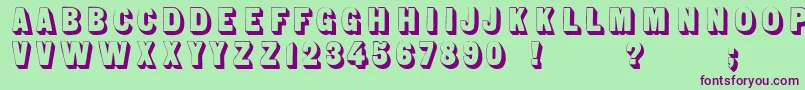 Sansserifshaded Font – Purple Fonts on Green Background