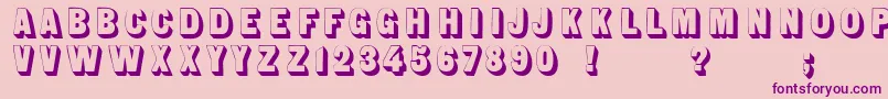 Sansserifshaded Font – Purple Fonts on Pink Background