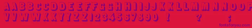 Sansserifshaded Font – Purple Fonts on Red Background