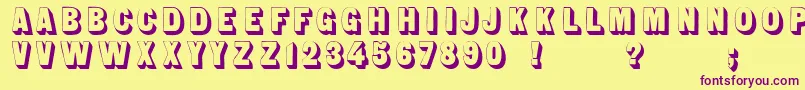 Sansserifshaded Font – Purple Fonts on Yellow Background