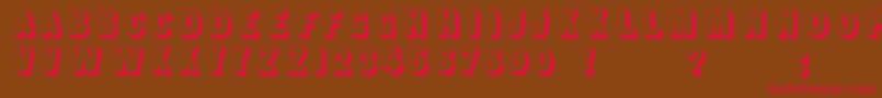 Sansserifshaded Font – Red Fonts on Brown Background
