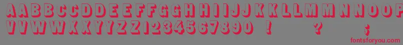 フォントSansserifshaded – 赤い文字の灰色の背景