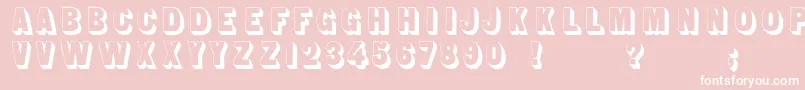 Sansserifshaded Font – White Fonts on Pink Background