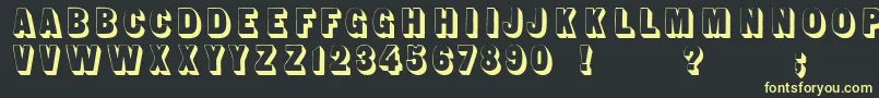 Sansserifshaded Font – Yellow Fonts on Black Background