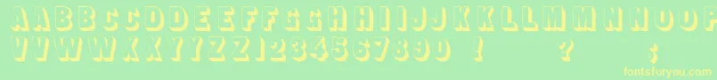 Sansserifshaded Font – Yellow Fonts on Green Background