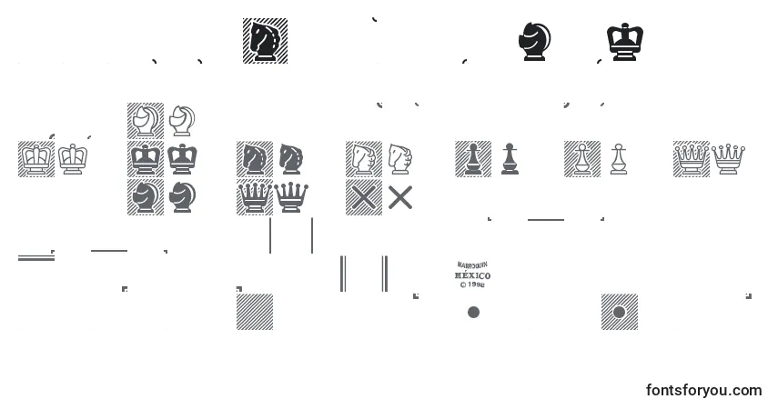 ChessMediaeval-fontti – aakkoset, numerot, erikoismerkit