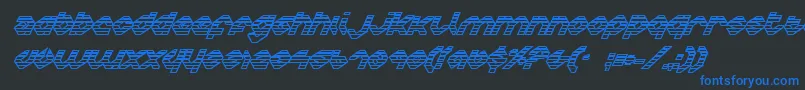 Charlieiog Font – Blue Fonts on Black Background