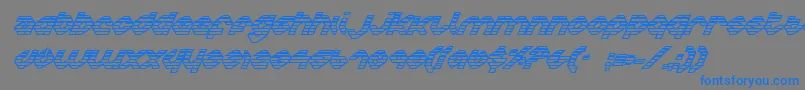 Charlieiog Font – Blue Fonts on Gray Background