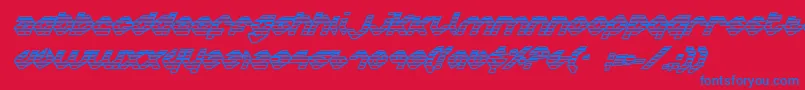 Charlieiog Font – Blue Fonts on Red Background