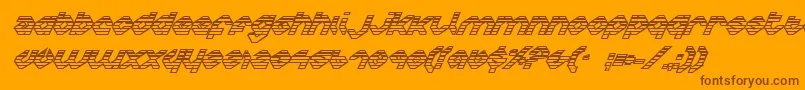 Charlieiog Font – Brown Fonts on Orange Background