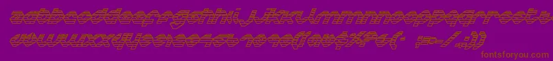 Charlieiog Font – Brown Fonts on Purple Background